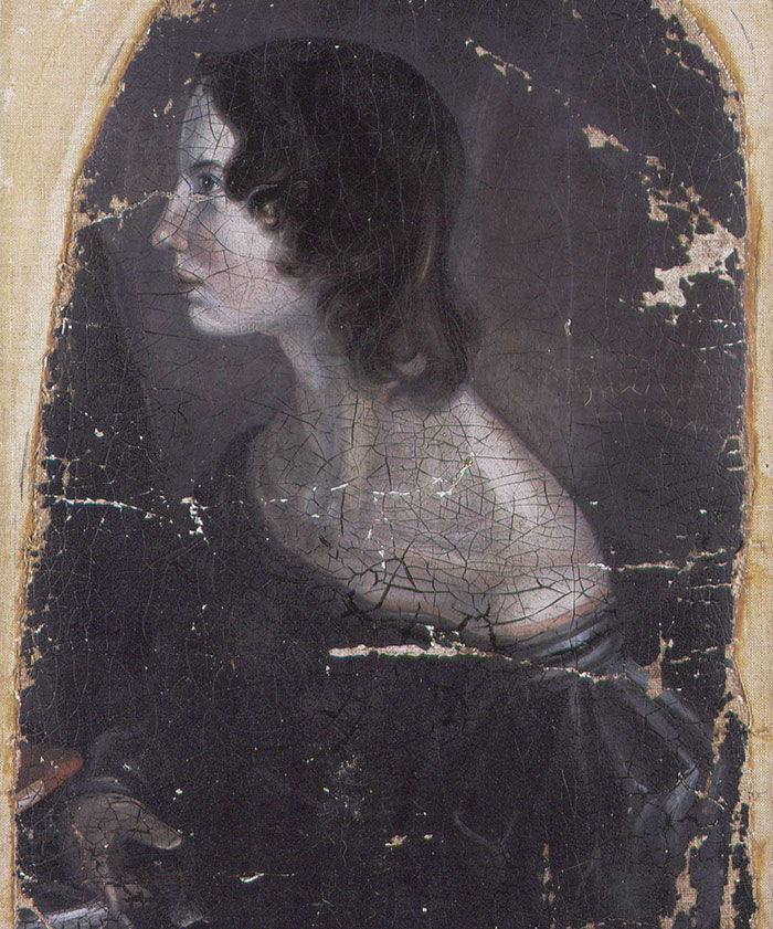 Faded historical portrait of a woman in profile, representing notable figures from history who likely passed away as virgins.