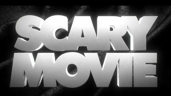 Scary Movie 6 logo in bold silver letters on a dark textured background promoting the horror spoof film trailer release.