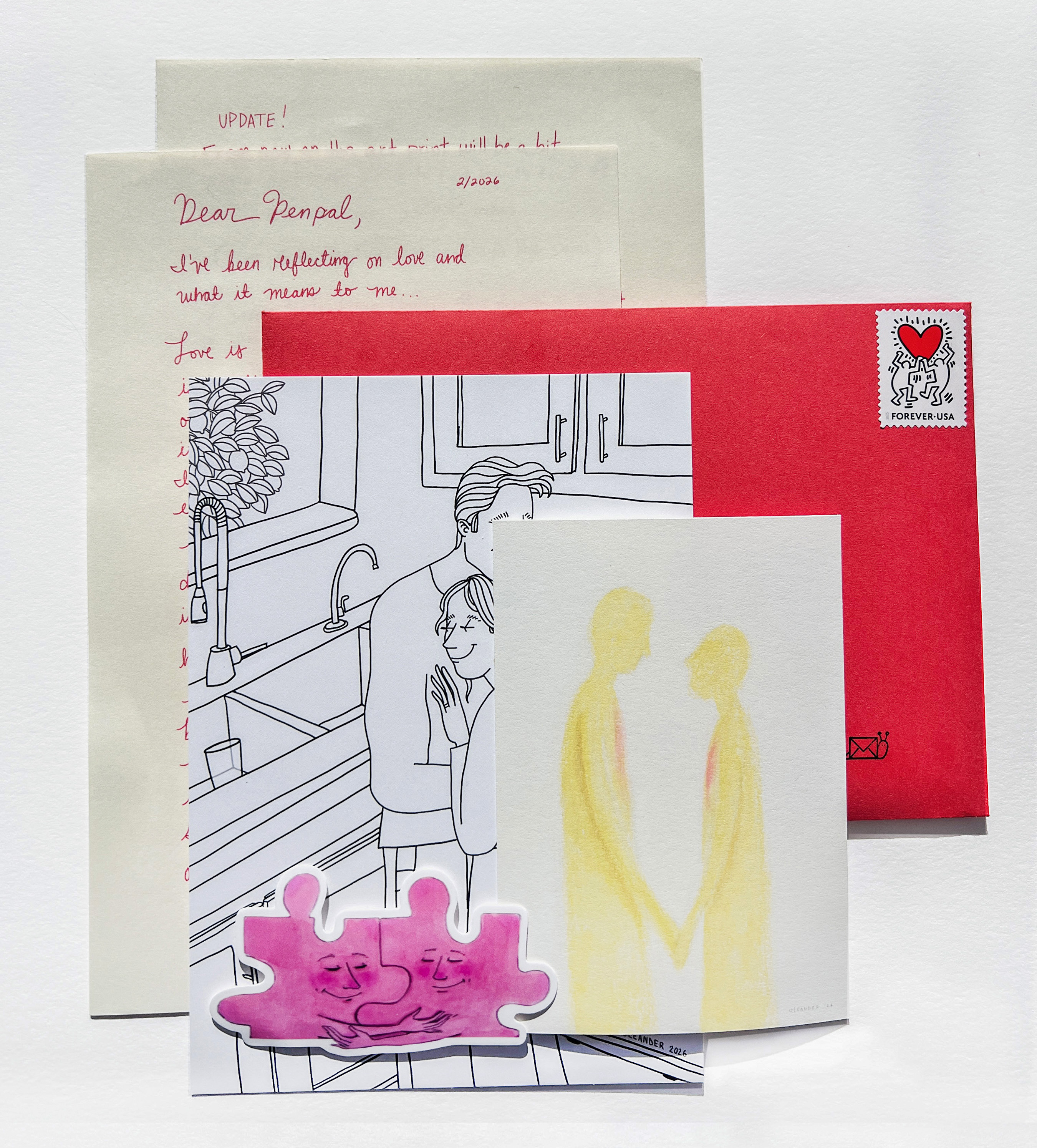 Através de cartas manuscritas, um artista está criando uma onda de amor em todo o mundo