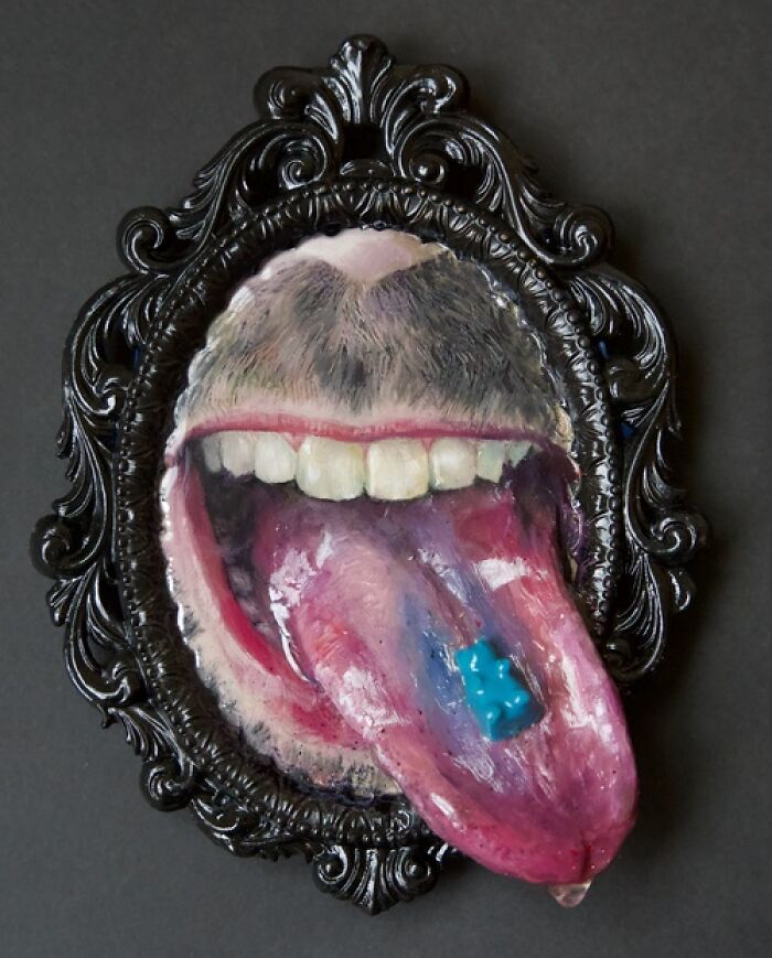 “Blue Gummy Bear Tongue #8”
