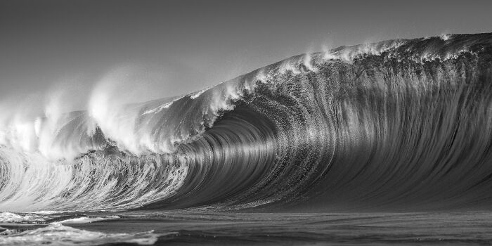Black&white, 1st Place: Exploding Swell By Edward John Grambeau