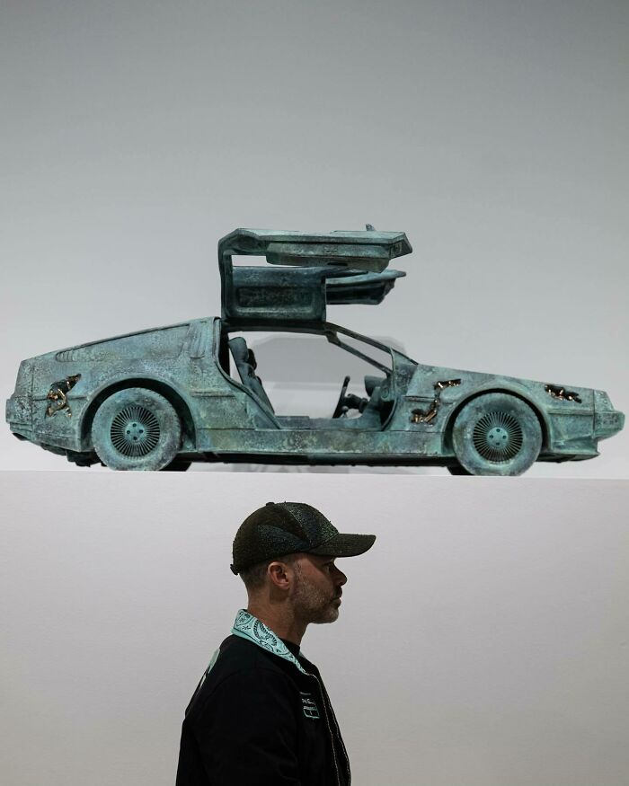 Bronze Delorean By Daniel Arsham