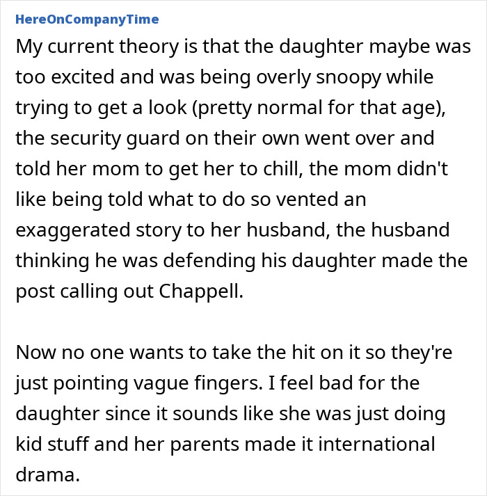 Alt text: Text discussing Chappell Roan, Jude Law's daughter, and a luxury hotel security guard scandal and family drama. Alt text: Text discussing Chappell Roan, Jude Law's daughter, and a luxury hotel security guard scandal and family drama.