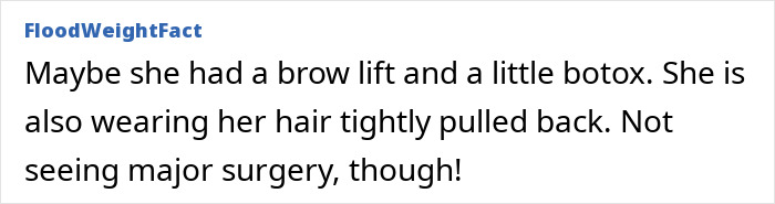 Text post discussing Anne Hathaway&rsquo;s appearance, mentioning brow lift, botox, and hairstyle after Oscars look concerns.