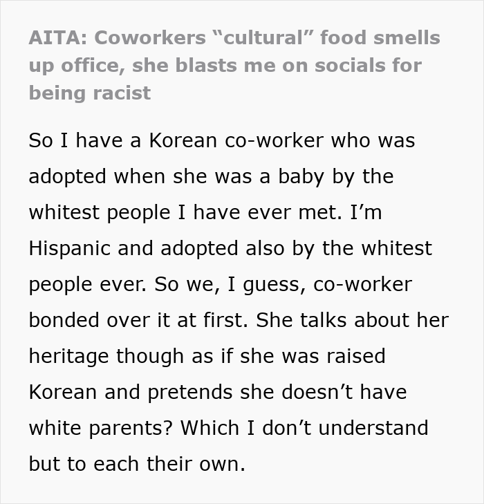 Lady Reports Coworker For Complaining About "Cultural" Food, Says Her &ldquo;Nausea&rdquo; Is &ldquo;Repressed Racism&rdquo;