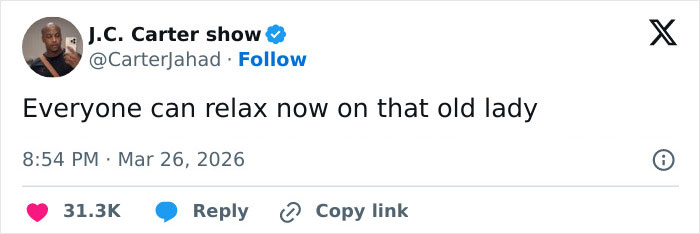 Tweet from J.C. Carter show, discussing reactions related to Aaron Taylor-Johnson's evolved form and appearance changes. Tweet from J.C. Carter show, discussing reactions related to Aaron Taylor-Johnson's evolved form and appearance changes.