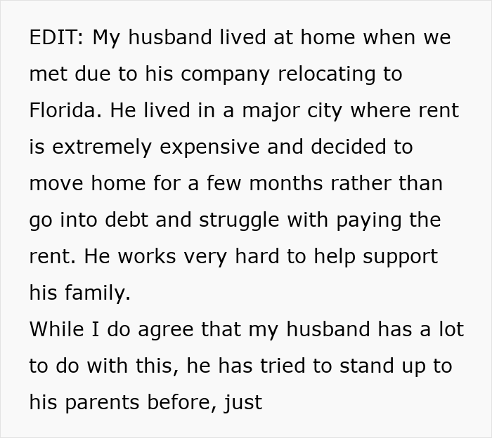 New mom experiencing anxiety during in-laws visits while husband struggles to support family and manage conflicts.