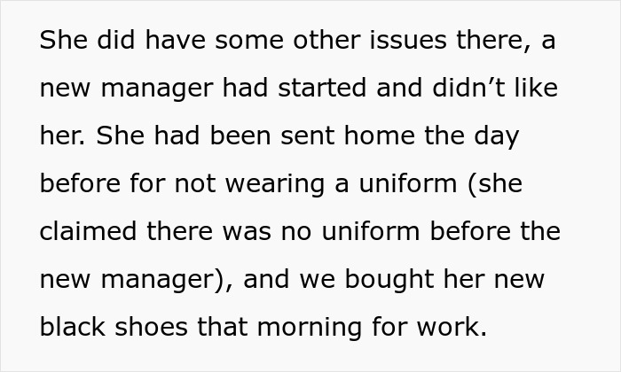 Text excerpt about workplace issues and new manager, relating to a random internet stranger living with boyfriend&rsquo;s family.