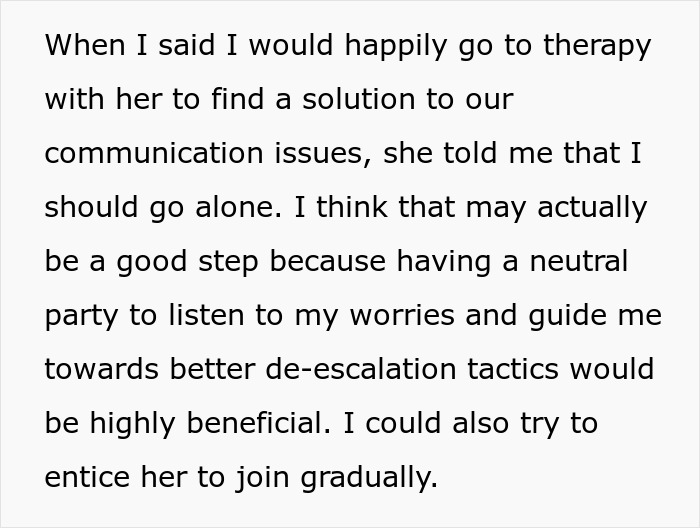 Text excerpt discussing therapy and communication issues between a toxic wife and teacher husband during Zoom sessions.