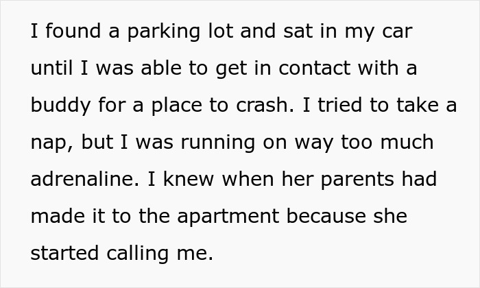 Text excerpt about a woman admitting to cheating multiple times and husband telling her parents before leaving.