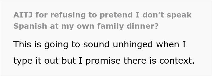 Man&rsquo;s Potential MIL Insults His Whole Fam In Spanish, Sis Reveals She Understood All
