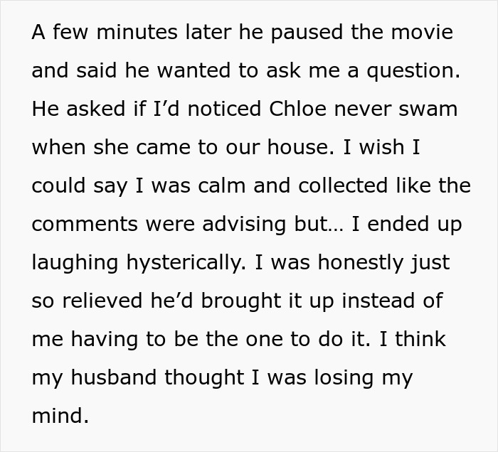 Text excerpt describing a tense moment involving a pregnant woman accused of a plot, highlighting family drama and emotional conflict.