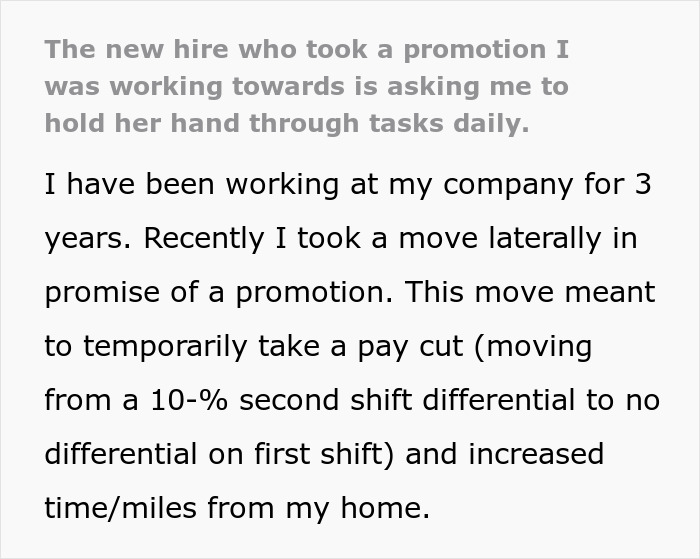 Hard Worker Stuck Mentoring New Hire Who Took Her Job, Fed Up After A Year Of Holding Their Hand