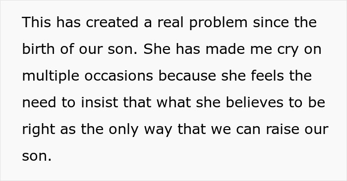 Text excerpt showing a new mom&rsquo;s struggle with anxiety triggered by in-laws and the resulting family tension.