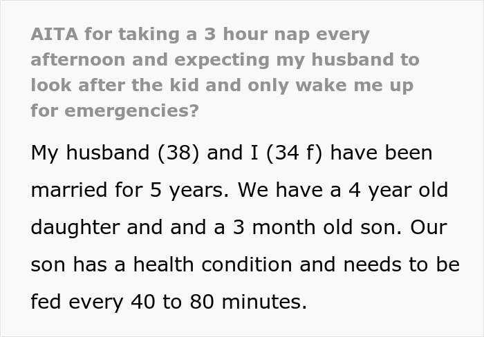 New Mom Finally Gets Real Sleep After Dumping The Husband Who Thought Three Hours Of Childcare Was Too Much