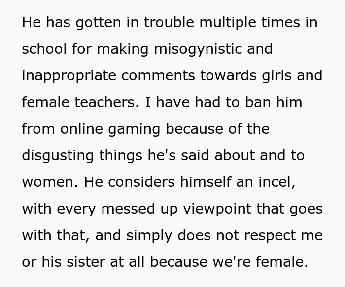 Text excerpt discussing a woman dealing with her divorced ex using their son to continue conflict after cheating.