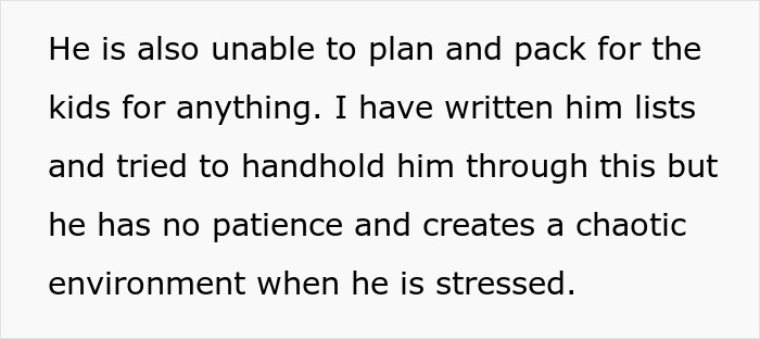 Text describing a man using mental health struggles to push his wife to the edge, leading to her quitting after a wedding photo snub.