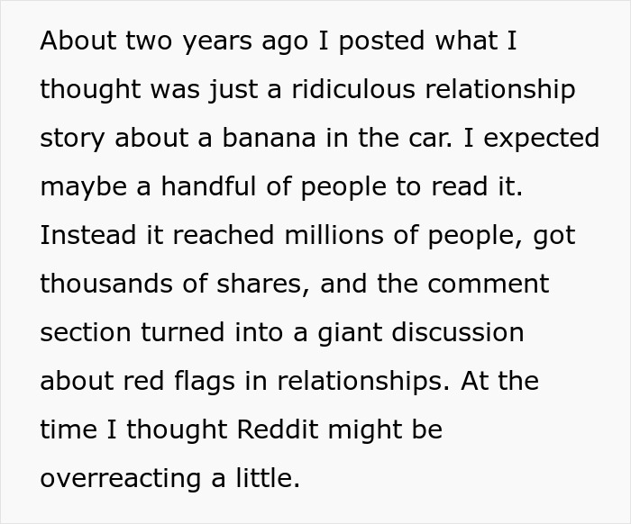 Guy Steals GF's Banana And Rages When She Says It's Hers, She's Horrified By The Turn Of Events