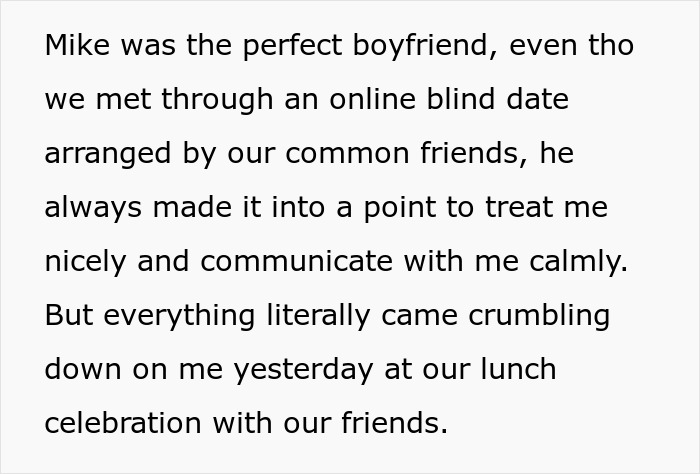 Lady Aghast After "Perfect" BF Displays His Red Flags By Mocking Her Gift In Front Of Their Friends
