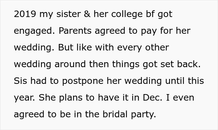Bride expects to spend honeymoon at sibling’s house but faces a harsh reality check after wedding plans change. Bride expects to spend honeymoon at sibling’s house but faces a harsh reality check after wedding plans change.