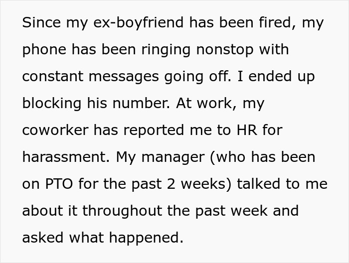 Woman congratulates boyfriend and his pregnant mistress in front of all coworkers during an emotional office moment.