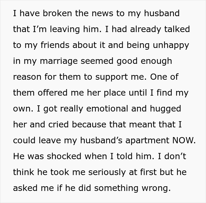 Woman emotionally breaking news to husband about leaving, uncovering affair that turns her life upside down.