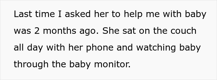 Text excerpt about a man caring for his baby while his mom worries he is doing too much.