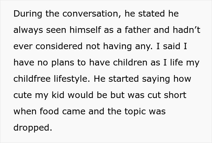 Text excerpt showing a boyfriend demanding a veto on a woman&rsquo;s medical procedure to preserve his fatherhood dreams.