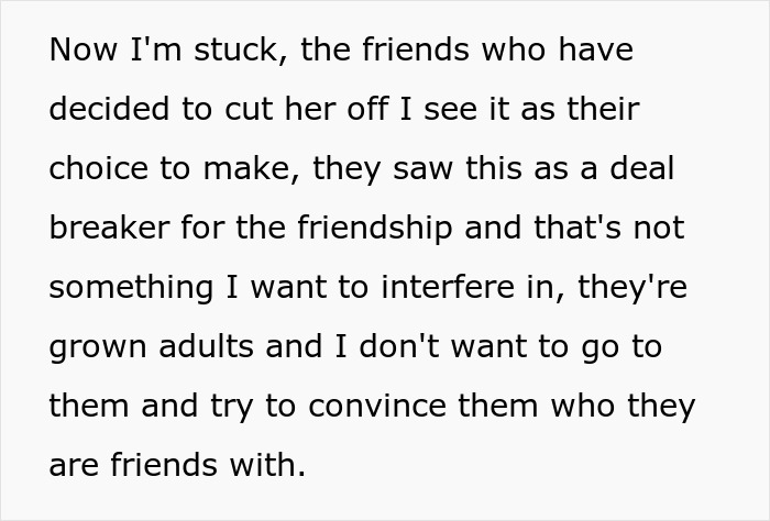 Woman Torn Between Loyalty And Career After Friend Gets Fired Over Controversial Online Work Woman Torn Between Loyalty And Career After Friend Gets Fired Over Controversial Online Work