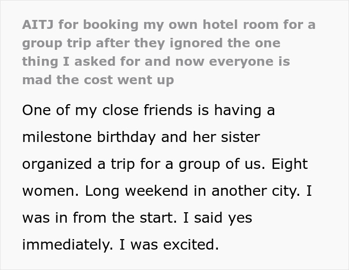Friend Furious After Woman Books Her Own Hotel Room Because Every Single Boundary Of Hers Was Ignored