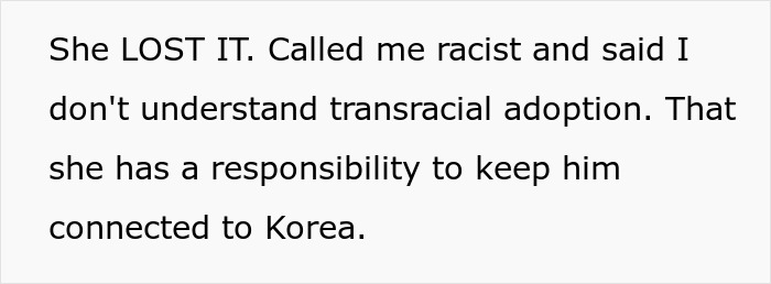 Lady Adopts Korean Baby And Goes Overboard With Culture, She Explodes As Friend Calls Her Out