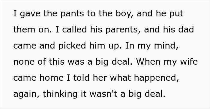 Wife Disgusted As Hubby Gives Daughter's Pants To A Boy After A Bathroom Accident, Rages At Him