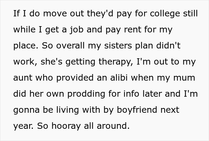 Text excerpt discussing a guy&rsquo;s sister confronting him about his secret boyfriend and her demand to date him instead.