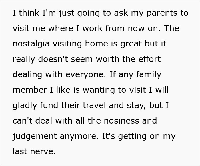 Text about family tension and judgement linked to jobless 36YO competing with PhD cousin and losing life savings.