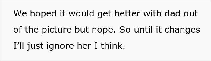 Text excerpt discussing family dynamics ignoring a violent niece injuring a 6-month-old baby and enabling behavior.