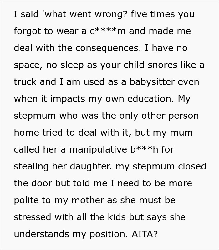 Mom Turns Oldest Daughter Into A Nanny Of Her 5 Kids, Then Gets Upset She Wants To Move In With Dad