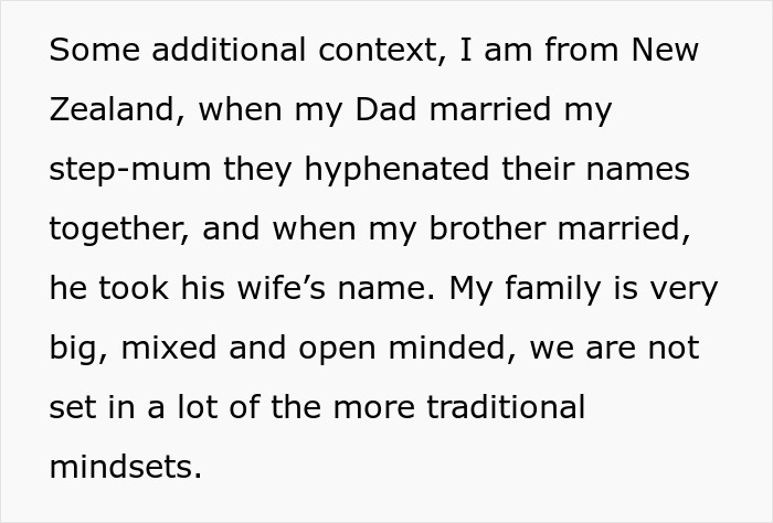 Text about family naming traditions, woman refusing ring and last name for 9 years, new dad shocked by baby name choice.