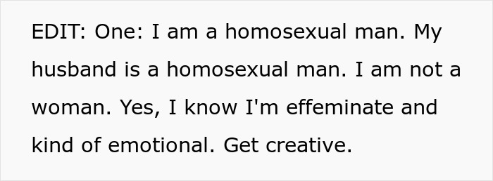 Text image showing a man clarifying his identity while addressing emotions in a heartfelt message.