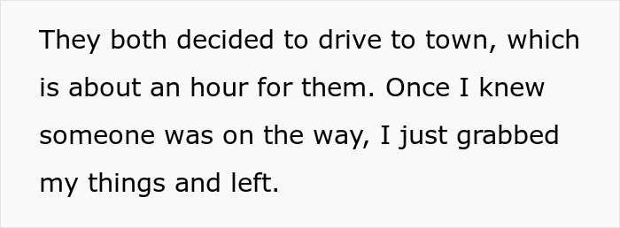 Text passage describing someone deciding to leave after learning someone was coming, related to woman admitting to cheating multiple times.