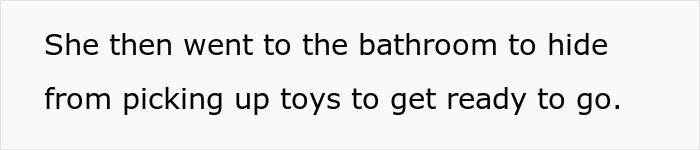 Text on white background describing hiding and getting ready to go, related to violent niece injuring 6-month-old baby.