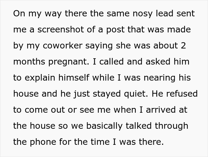 Woman congratulating boyfriend and pregnant mistress awkwardly in front of coworkers during a tense office moment.