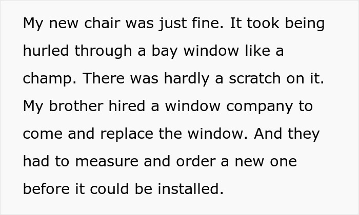 Violent Guy Smashes A Chair Through A Window, Mad As BIL Ruined His "Funny" Seat Prank