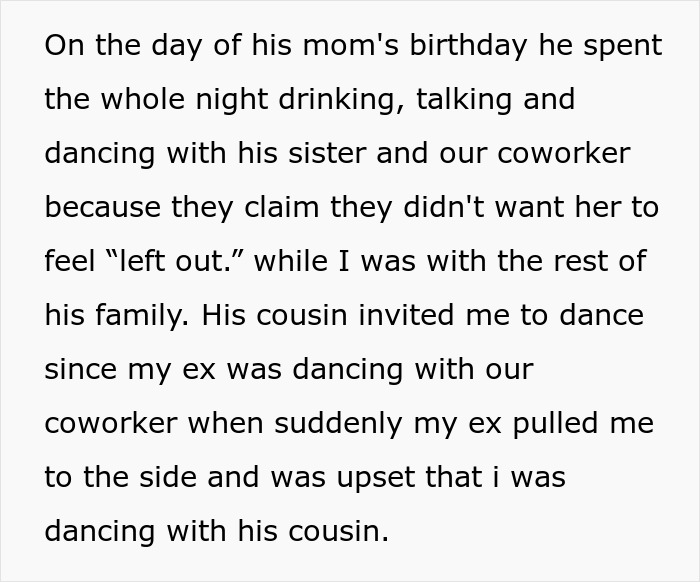 Woman congratulates boyfriend and his pregnant mistress in front of coworkers during an awkward office gathering.