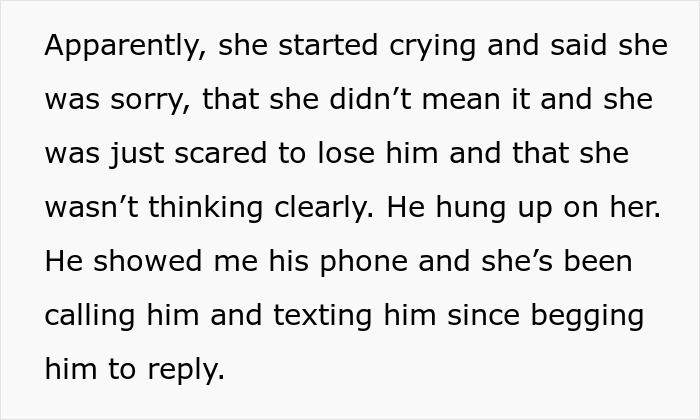 Text excerpt discussing a pregnant woman&rsquo;s emotional apology after a failed plot to replace her with a best friend.