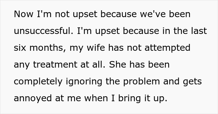 Alt text: Man upset as wife refuses lice treatment for months, ignoring the problem despite repeated concerns.