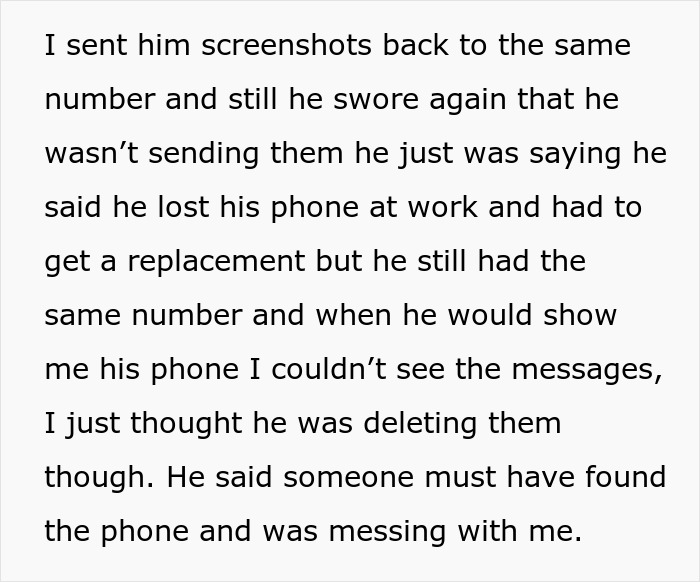 Text message conversation where woman suspects husband is a psychopath after receiving horrifying texts from unknown sender. Text message conversation where woman suspects husband is a psychopath after receiving horrifying texts from unknown sender.