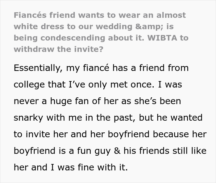 Mulher quer usar vestido branco no casamento, mas noiva insiste que é vestido amarelo na disputa de vestido de noiva.