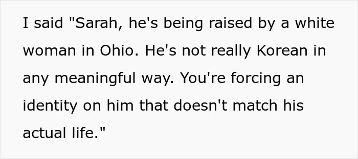 Lady Adopts Korean Baby And Goes Overboard With Culture, She Explodes As Friend Calls Her Out