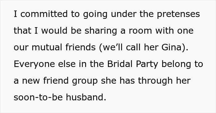 Text excerpt describing a bride’s obsession with control affecting close friendships before the wedding.