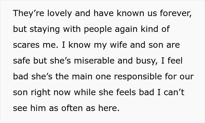 Text excerpt about a young family struggling with grandparents over toddler care during medical school challenges.